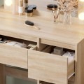 DRESSING TABLE WITH LED LIGHTS & DRAWERS KEITLIN FK2499.01 MELAMINE IN SONAMA 80x40x140Hcm. DRESSING TABLE WITH LED LIGHTS & DRAWERS KEITLIN FK2499.01 MELAMINE IN SONAMA 80x40x140Hcm.