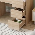 DRESSING TABLE WITH LED LIGHTS & DRAWERS KEITLIN FK2499.01 MELAMINE IN SONAMA 80x40x140Hcm. DRESSING TABLE WITH LED LIGHTS & DRAWERS KEITLIN FK2499.01 MELAMINE IN SONAMA 80x40x140Hcm.