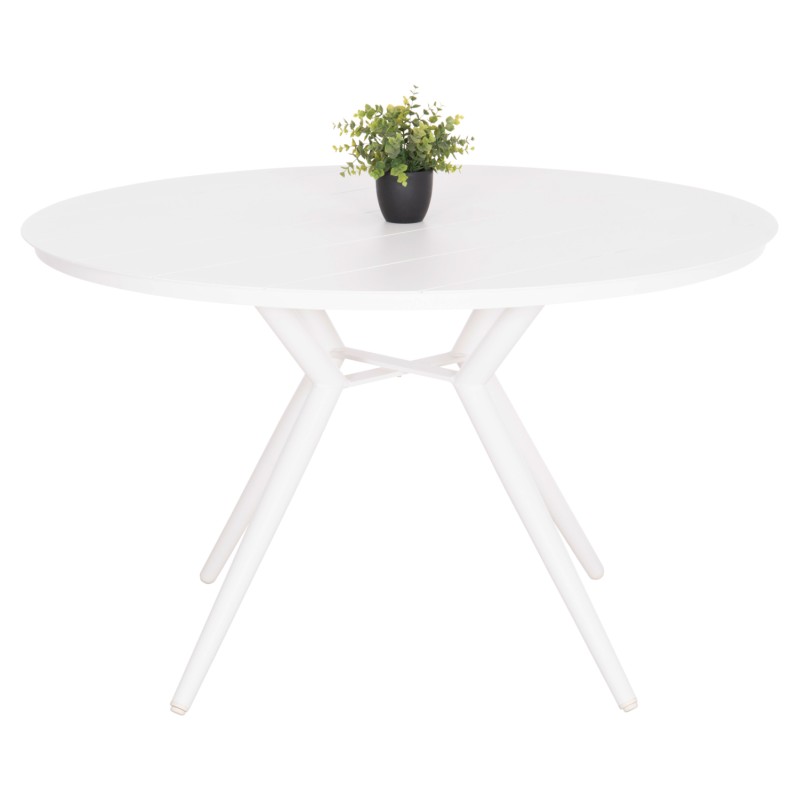 OUTDOOR TABLE ROUND HIGER FK6290.02 WHITE ALUMINUM Φ126Χ74Hcm. OUTDOOR TABLE ROUND HIGER FK6290.02 WHITE ALUMINUM Φ126Χ74Hcm.
