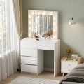 DRESSING TABLE WITH LED LIGHTS & DRAWERS BEYON FK2500.03 MELAMINE IN WHITE 80x40x140Hcm. DRESSING TABLE WITH LED LIGHTS & DRAWERS BEYON FK2500.03 MELAMINE IN WHITE 80x40x140Hcm.