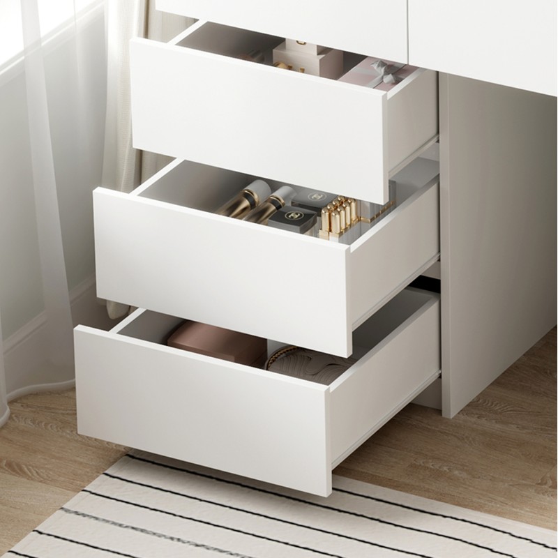 DRESSING TABLE WITH LED LIGHTS & DRAWERS BEYON FK2500.03 MELAMINE IN WHITE 80x40x140Hcm. DRESSING TABLE WITH LED LIGHTS & DRAWERS BEYON FK2500.03 MELAMINE IN WHITE 80x40x140Hcm.