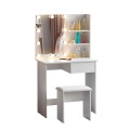 DRESSING TABLE WITH LED LIGHTS & SHELVES LAURYN FK2501.03 MELAMINE IN WHITE 75x40x134.5Hcm. DRESSING TABLE WITH LED LIGHTS & SHELVES LAURYN FK2501.03 MELAMINE IN WHITE 75x40x134.5Hcm.