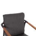 ALUMINUM DINING CHAIR SENTI FK6204.01 FRAME & OLEFIN FABRIC IN DARK GREY 60x55.5x90Hcm. ALUMINUM DINING CHAIR SENTI FK6204.01 FRAME & OLEFIN FABRIC IN DARK GREY 60x55.5x90Hcm.