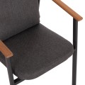 ALUMINUM DINING CHAIR SENTI FK6204.01 FRAME & OLEFIN FABRIC IN DARK GREY 60x55.5x90Hcm. ALUMINUM DINING CHAIR SENTI FK6204.01 FRAME & OLEFIN FABRIC IN DARK GREY 60x55.5x90Hcm.