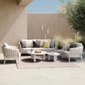 OUTDOOR LOUNGE SET 5PCS SHANKS FK6206.02 CREAM WHITE ALUMINUM-OLEFIN BEIGE FABRIC-3D PRINT GLASS OUTDOOR LOUNGE SET 5PCS SHANKS FK6206.02 CREAM WHITE ALUMINUM-OLEFIN BEIGE FABRIC-3D PRINT GLASS