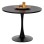 ROUND DINING TABLE ROLLO FK9421.12 MELAMINE IN BLACK MARBLE METAL LEG Φ90x74Hcm.