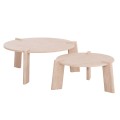 SET 2PCS COFFEE TABLES EQUIL FK9943.01 MDF WITH MELAMINE COVER-NATURAL WOOD COLOR 66x66cm + 87x87cm