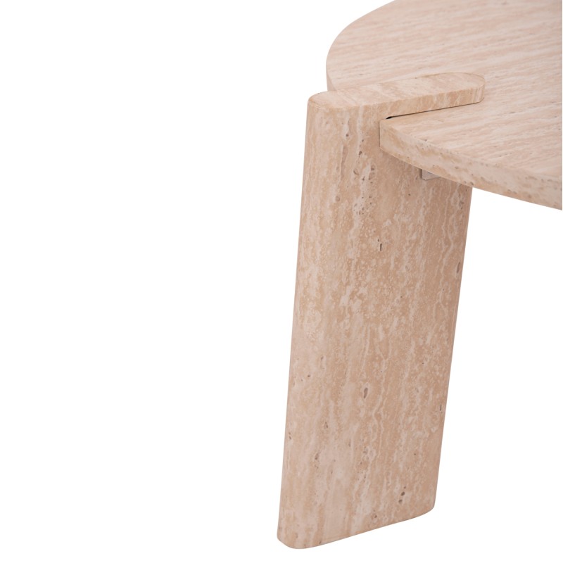 SET 2PCS COFFEE TABLES EQUIL FK9943.01 MDF WITH MELAMINE COVER-NATURAL WOOD COLOR 66x66cm + 87x87cm