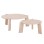SET 2PCS COFFEE TABLES EQUIL FK9943.01 MDF WITH MELAMINE COVER-NATURAL WOOD COLOR 66x66cm + 87x87cm