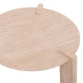 SET 2PCS COFFEE TABLES EQUIL FK9943.01 MDF WITH MELAMINE COVER-NATURAL WOOD COLOR 66x66cm + 87x87cm