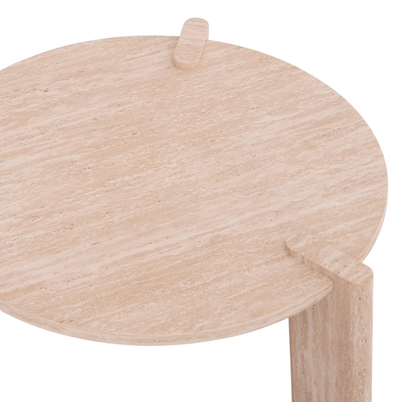SET 2PCS COFFEE TABLES EQUIL FK9943.01 MDF WITH MELAMINE COVER-NATURAL WOOD COLOR 66x66cm + 87x87cm