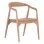 OUTDOOR DINING CHAIR EBENIZER FK18106 TEAK WOOD IN NATURAL COLOR 54x56x75.5Hcm.