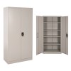 WARDROBE METALLIC FK5959.01 2-LEAF WITH 5 STORAGE SPACES LIGHT GREY 90Χ40Χ180Hcm.