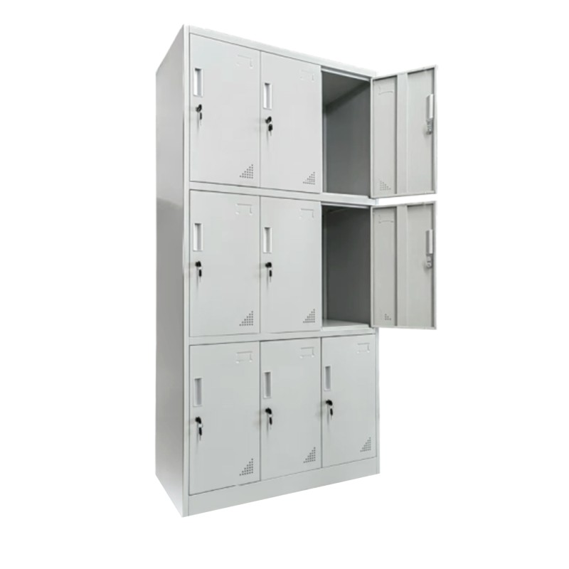 LOCKER METALLIC MALMOE FK5636.11 9 CABINETS WITH KEY LOCKS IN LIGHT GREY 90x45x185Hcm. LOCKER METALLIC MALMOE FK5636.11 9 CABINETS WITH KEY LOCKS IN LIGHT GREY 90x45x185Hcm.