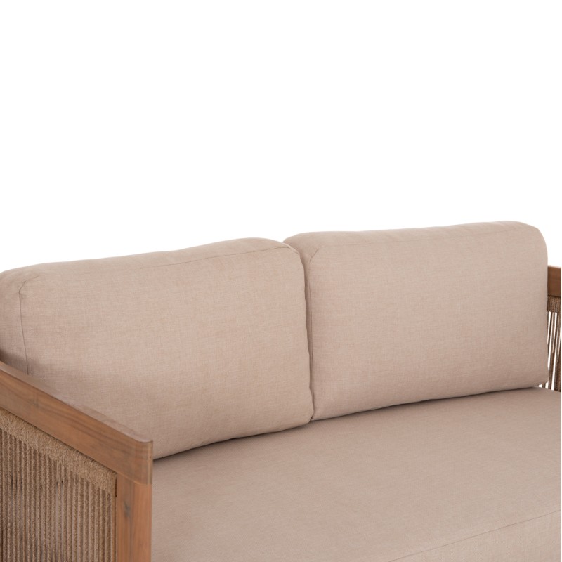 OUTDOOR LOUNGE SET 4PCS ODYSSEY FK6264 ACACIA WOOD-ROPE-BEIGE FABRIC OUTDOOR LOUNGE SET 4PCS ODYSSEY FK6264 ACACIA WOOD-ROPE-BEIGE FABRIC