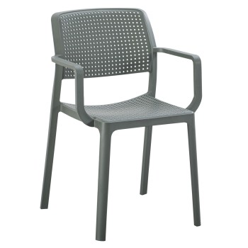 OUTDOOR DINING ARMCHAIR COMFEE FK6102.05 DARK OLIVE GREEN POLYPROPYLENE 54x57x83Hcm.
