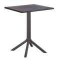 SQUARE POLYPROPYLENE TABLE TERRIN FK6125.13 BROWN 60x60x75Hcm.