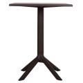 SQUARE POLYPROPYLENE TABLE TERRIN FK6125.13 BROWN 60x60x75Hcm.