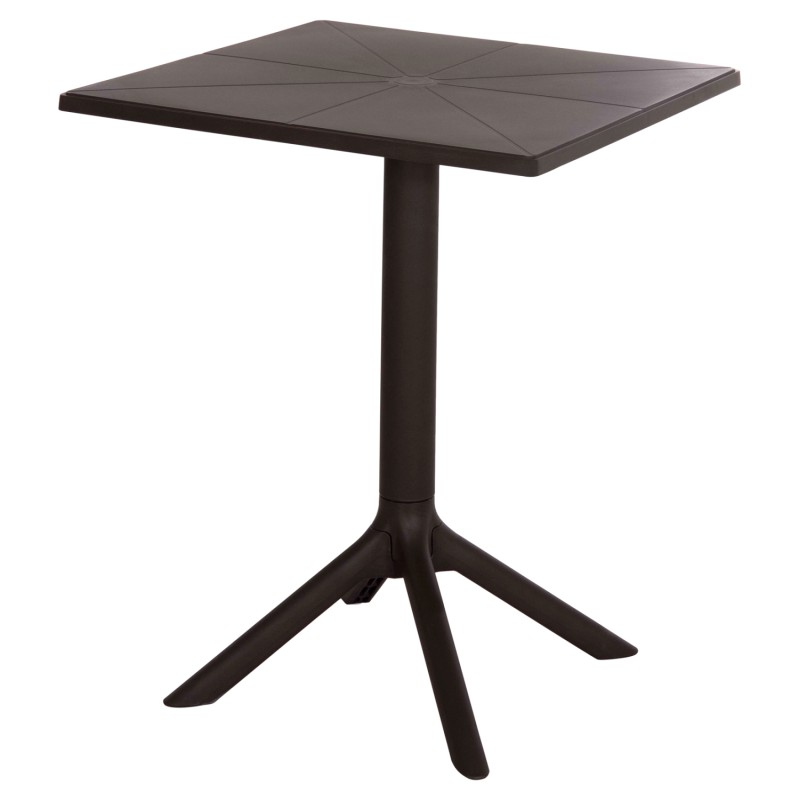 SQUARE POLYPROPYLENE TABLE TERRIN FK6125.13 BROWN 60x60x75Hcm.