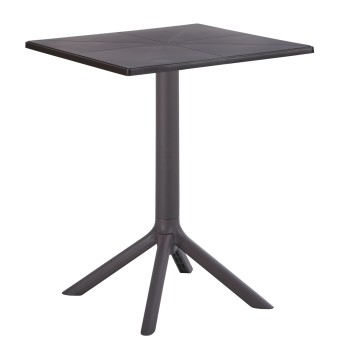 SQUARE POLYPROPYLENE TABLE TERRIN FK6125.13 BROWN 60x60x75Hcm.