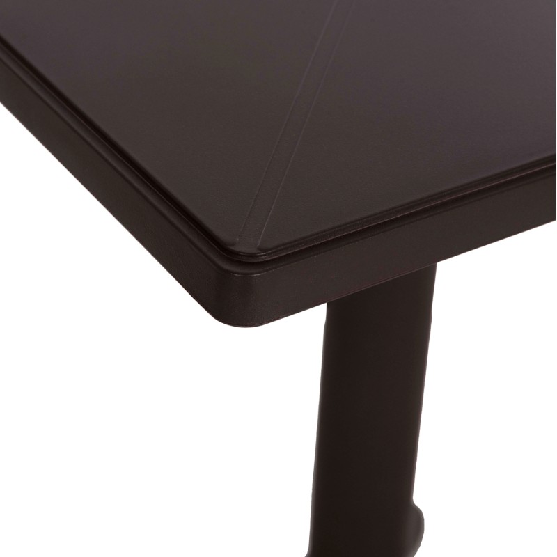 SQUARE POLYPROPYLENE TABLE TERRIN FK6125.13 BROWN 60x60x75Hcm.