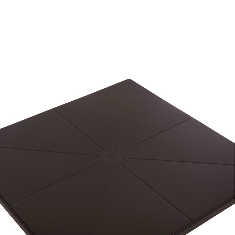 SQUARE POLYPROPYLENE TABLE TERRIN FK6125.13 BROWN 60x60x75Hcm.