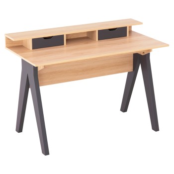 DESK REXIN FK18290 MELAMINE IN SONAMA-GREY 120x19-59x75-85.5Hcm..