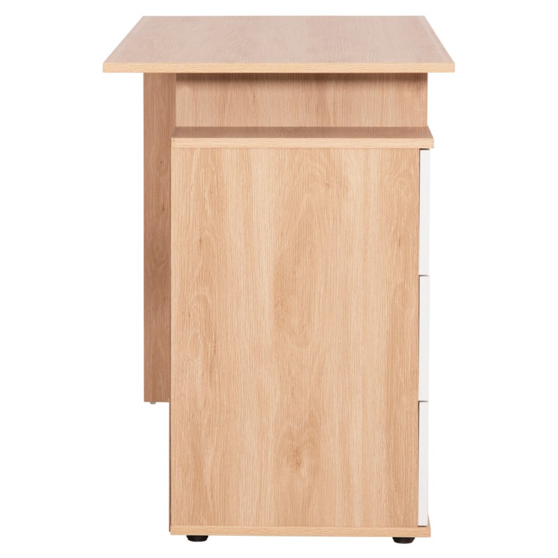 DESK WITH DRAWERS COLT FK18291 MELAMINE IN SONAMA-WHITE 120x53x75Hcm. DESK WITH DRAWERS COLT FK18291 MELAMINE IN SONAMA-WHITE 120x53x75Hcm.