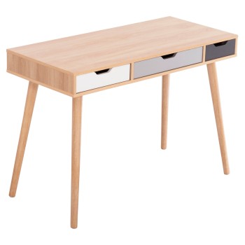 DESK GAET FK18292 MELAMINE IN SONAMA-GREY-BEIGE-WHITE 110x50x76.5Hcm.