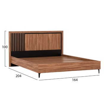 BEDROOM FURNITURE SET 4PCS HARRY FK21115 MELAMINE IN NATURAL WOOD & BLACK BEDROOM FURNITURE SET 4PCS HARRY FK21115 MELAMINE IN NATURAL WOOD & BLACK