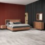 BEDROOM FURNITURE SET 4PCS HARRY FK21115 MELAMINE IN NATURAL WOOD & BLACK