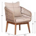 OUTDOOR LOUNGE SET 3PCS RUTH FK6229 ACACIA WOOD--ROPE-METAL FRAME-CUSHIONS IN BEIGE OUTDOOR LOUNGE SET 3PCS RUTH FK6229 ACACIA WOOD--ROPE-METAL FRAME-CUSHIONS IN BEIGE