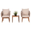 OUTDOOR LOUNGE SET 3PCS RUTH FK6229 ACACIA WOOD--ROPE-METAL FRAME-CUSHIONS IN BEIGE OUTDOOR LOUNGE SET 3PCS RUTH FK6229 ACACIA WOOD--ROPE-METAL FRAME-CUSHIONS IN BEIGE