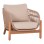 OUTDOOR LOUNGE ARMCHAIR SANJI FK6221 ACACIA WOOD-ALUMINUM-ROPE 88x78x68-75Hcm.