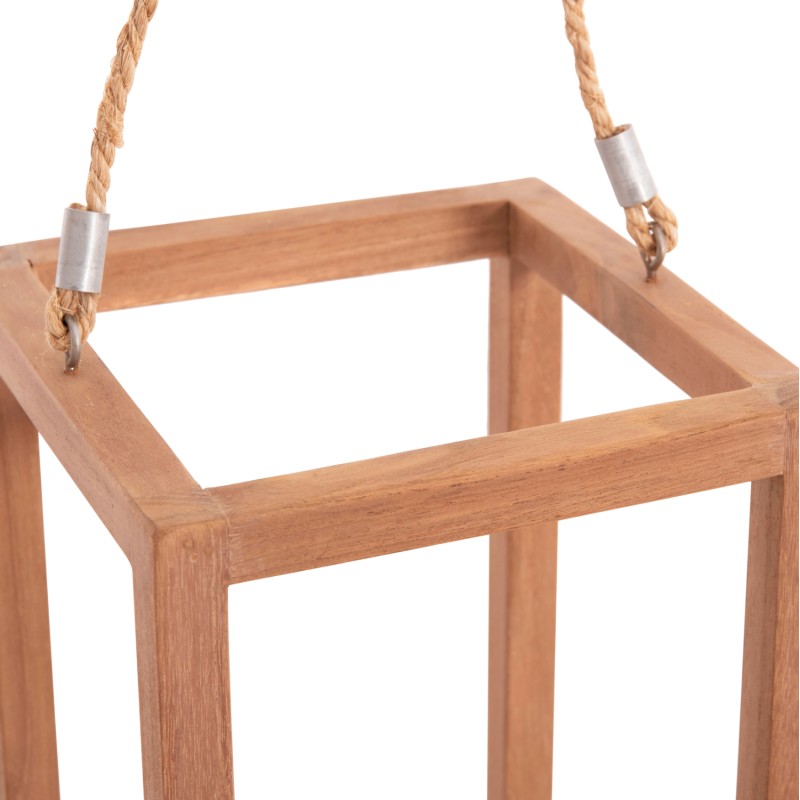 DECORATIVE TABLE LANTERN FOR CANDLES FENT FK4582 TEAK WOOD IN NATURAL 20x20x50-80Hcm. DECORATIVE TABLE LANTERN FOR CANDLES FENT FK4582 TEAK WOOD IN NATURAL 20x20x50-80Hcm.
