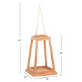 DECORATIVE TABLE LANTERN FOR CANDLES RAMI FK4584 TEAK WOOD IN NATURAL 25x25x39-67Hcm. DECORATIVE TABLE LANTERN FOR CANDLES RAMI FK4584 TEAK WOOD IN NATURAL 25x25x39-67Hcm.