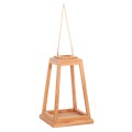 DECORATIVE TABLE LANTERN FOR CANDLES RAMI FK4584 TEAK WOOD IN NATURAL 25x25x39-67Hcm. DECORATIVE TABLE LANTERN FOR CANDLES RAMI FK4584 TEAK WOOD IN NATURAL 25x25x39-67Hcm.