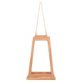 DECORATIVE TABLE LANTERN FOR CANDLES RAMI FK4584 TEAK WOOD IN NATURAL 25x25x39-67Hcm. DECORATIVE TABLE LANTERN FOR CANDLES RAMI FK4584 TEAK WOOD IN NATURAL 25x25x39-67Hcm.