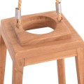 DECORATIVE TABLE LANTERN FOR CANDLES RAMI FK4584 TEAK WOOD IN NATURAL 25x25x39-67Hcm. DECORATIVE TABLE LANTERN FOR CANDLES RAMI FK4584 TEAK WOOD IN NATURAL 25x25x39-67Hcm.
