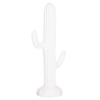 DECORATIVE FLOOR STANDING CACTUS FK4386.02L PLASTER IN WHITE 63x37x150Hcm.