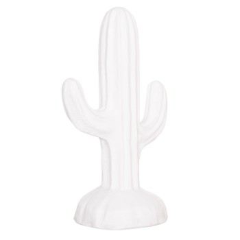 DECORATIVE FLOOR STANDING CACTUS FK4386.02S PLASTER IN WHITE 42x30x74Hcm.