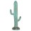 DECORATIVE FLOOR STANDING CACTUS FK4386.03L PLASTER IN TURQUOISE 63x37x150Hcm.