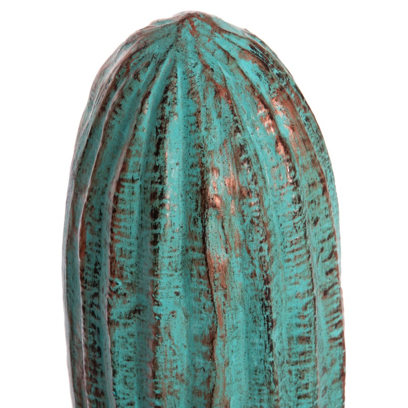DECORATIVE FLOOR STANDING CACTUS FK4386.03M PLASTER IN TURQUOISE 54x34x103Hcm. DECORATIVE FLOOR STANDING CACTUS FK4386.03M PLASTER IN TURQUOISE 54x34x103Hcm.