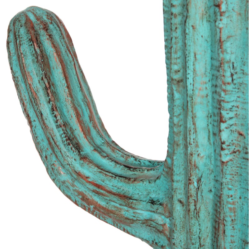 DECORATIVE FLOOR STANDING CACTUS FK4386.03M PLASTER IN TURQUOISE 54x34x103Hcm. DECORATIVE FLOOR STANDING CACTUS FK4386.03M PLASTER IN TURQUOISE 54x34x103Hcm.