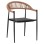 OUTDOOR DINING CHAIR BERG FK6284.02 ALUMINUM & TEXTILENE IN DARK GREY--P.E.TWISTED RATTAN 55x56x79Hcm.