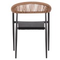 OUTDOOR DINING CHAIR BERG FK6284.02 ALUMINUM & TEXTILENE IN DARK GREY--P.E.TWISTED RATTAN 55x56x79Hcm. OUTDOOR DINING CHAIR BERG FK6284.02 ALUMINUM & TEXTILENE IN DARK GREY--P.E.TWISTED RATTAN 55x56x79Hcm.