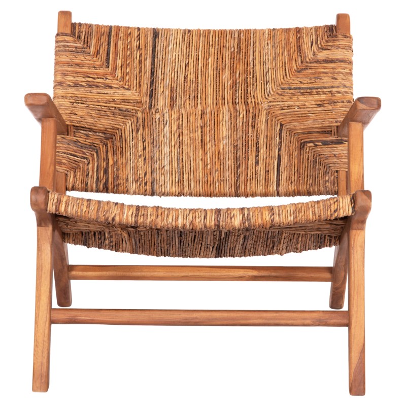 ARMCHAIR TONDO FK9914 TEAK WOOD & BANANA ROPE MATTING IN NATURAL COLOR 69x74x68Hcm.