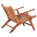 ARMCHAIR TONDO FK9914 TEAK WOOD & BANANA ROPE MATTING IN NATURAL COLOR 69x74x68Hcm.