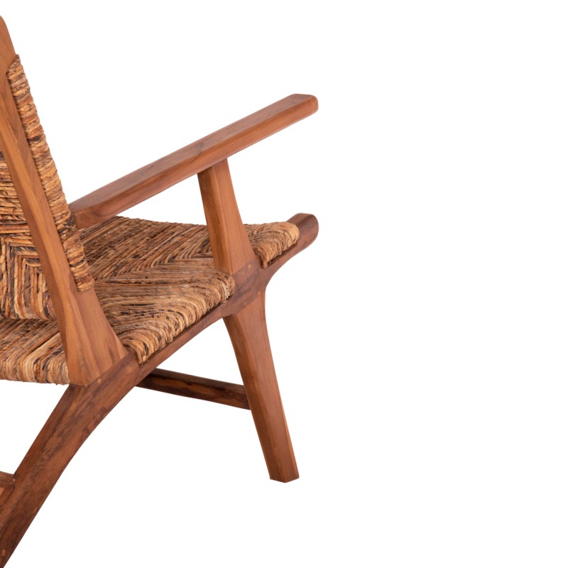 ARMCHAIR TONDO FK9914 TEAK WOOD & BANANA ROPE MATTING IN NATURAL COLOR 69x74x68Hcm.