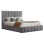 BED WITH STORAGE SPACE REMO FK719.22 TEDDY FABRIC IN GREY-FOR MATTRESS 160x200cm.